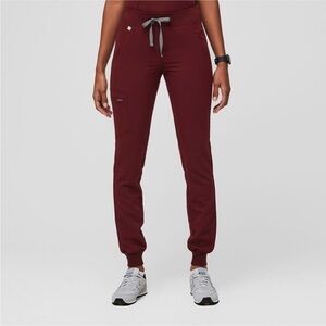 FIGS Burgundy Zamora High Waisted Joggers XS